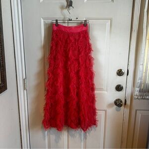 Anthropologie Textured Midi Skirt